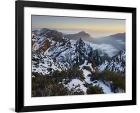 View of the Pico De La Cruz, Caldera De Taburiente, Island La Palma, Canary Islands, Spain-Rainer Mirau-Framed Photographic Print