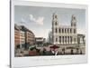 View of the Place De L'Eglise Saint-Sulpice-Courvoisier and Bocquet-Stretched Canvas