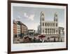 View of the Place De L'Eglise Saint-Sulpice-Courvoisier and Bocquet-Framed Giclee Print