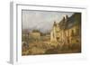 View of the Place De L'Hotel De Ville, Saint-Omer, 1832-Charles Goureau-Framed Giclee Print