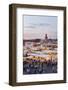 View of the Place Djemaa El Fna in the Evening, Marrakech, Morocco, North Africa, Africa-Matthew Williams-Ellis-Framed Photographic Print