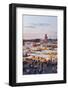 View of the Place Djemaa El Fna in the Evening, Marrakech, Morocco, North Africa, Africa-Matthew Williams-Ellis-Framed Photographic Print