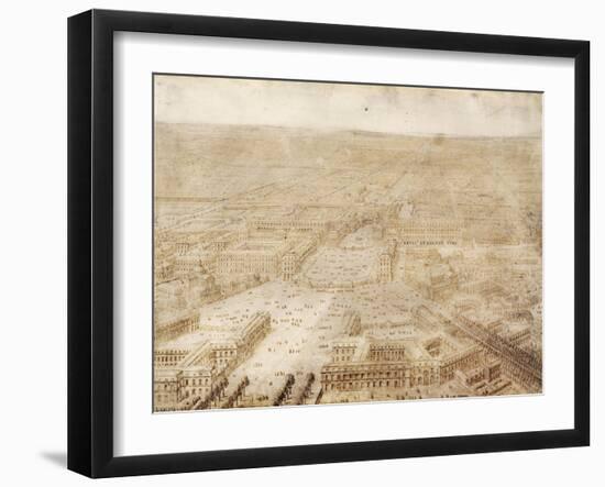 View of the Plan of Versailles from the Avenue De Paris, France-Lionello Balestrieri-Framed Giclee Print