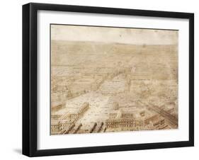 View of the Plan of Versailles from the Avenue De Paris, France-Lionello Balestrieri-Framed Giclee Print