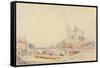 View of the Pont De La Tournelle and Notre-Dame De Paris-Albert-Charles Lebourg-Framed Stretched Canvas