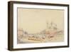 View of the Pont De La Tournelle and Notre-Dame De Paris-Albert-Charles Lebourg-Framed Giclee Print