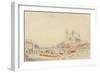 View of the Pont De La Tournelle and Notre-Dame De Paris-Albert-Charles Lebourg-Framed Giclee Print