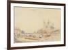 View of the Pont De La Tournelle and Notre-Dame De Paris-Albert-Charles Lebourg-Framed Giclee Print