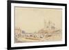 View of the Pont De La Tournelle and Notre-Dame De Paris-Albert-Charles Lebourg-Framed Giclee Print