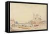 View of the Pont De La Tournelle and Notre-Dame De Paris-Albert-Charles Lebourg-Framed Stretched Canvas