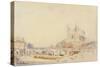 View of the Pont De La Tournelle and Notre-Dame De Paris-Albert-Charles Lebourg-Stretched Canvas