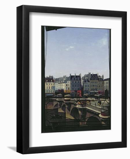 View of the Pont Neuf, c.1845-Joseph Eusebie Prevot-Framed Premium Giclee Print