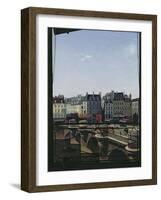 View of the Pont Neuf, c.1845-Joseph Eusebie Prevot-Framed Giclee Print