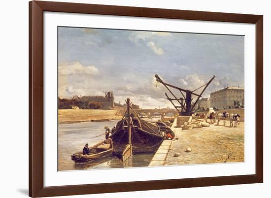View of the Pont Royal, Paris-Johan-Barthold Jongkind-Framed Giclee Print
