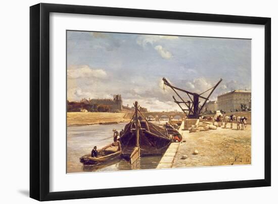 View of the Pont Royal, Paris-Johan-Barthold Jongkind-Framed Giclee Print