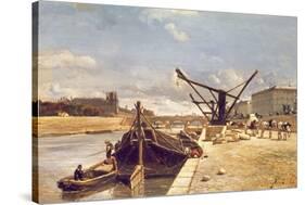 View of the Pont Royal, Paris-Johan-Barthold Jongkind-Stretched Canvas
