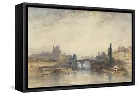 View of the Pont Royal-William Callow-Framed Stretched Canvas