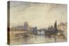 View of the Pont Royal-William Callow-Stretched Canvas