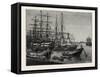 View of the Port of Calcutta, India-null-Framed Stretched Canvas