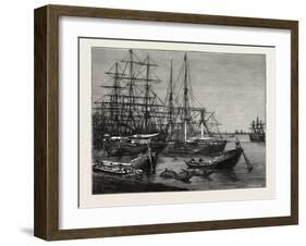 View of the Port of Calcutta, India-null-Framed Giclee Print