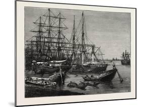 View of the Port of Calcutta, India-null-Mounted Giclee Print