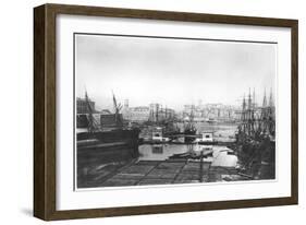 View of the Port of Marseilles, Late 19th Century-null-Framed Giclee Print