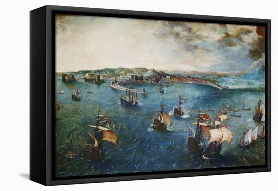 View of the Port of Naples, Ca, 1560-Pieter Bruegel the Elder-Framed Stretched Canvas