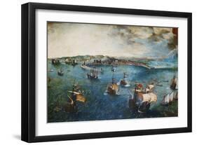 View of the Port of Naples, Ca, 1560-Pieter Bruegel the Elder-Framed Giclee Print