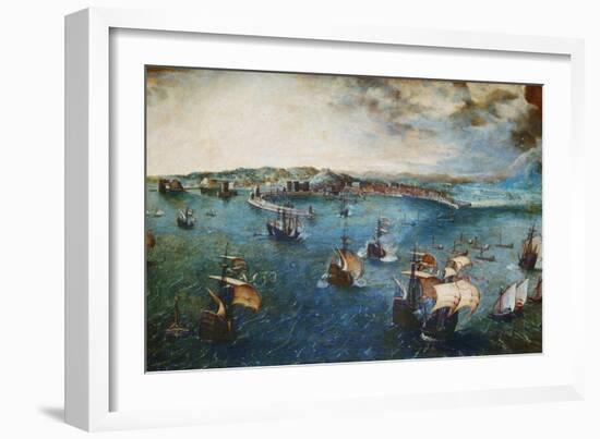 View of the Port of Naples, Ca, 1560-Pieter Bruegel the Elder-Framed Giclee Print