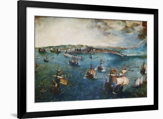 View of the Port of Naples, Ca, 1560-Pieter Bruegel the Elder-Framed Giclee Print