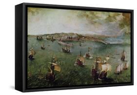 View of the Port of Naples, circa 1550-69-Pieter Bruegel the Elder-Framed Stretched Canvas