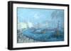 View of the Port of Naples (Gouache on Paper)-Johann Wilhelm Baur-Framed Giclee Print