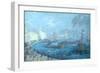 View of the Port of Naples (Gouache on Paper)-Johann Wilhelm Baur-Framed Giclee Print