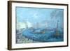 View of the Port of Naples (Gouache on Paper)-Johann Wilhelm Baur-Framed Giclee Print