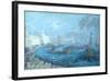 View of the Port of Naples (Gouache on Paper)-Johann Wilhelm Baur-Framed Giclee Print