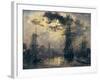 View of the Port, or the Windmills in Rotterdam, 1870-Johan-Barthold Jongkind-Framed Giclee Print