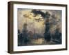 View of the Port, or the Windmills in Rotterdam, 1870-Johan-Barthold Jongkind-Framed Giclee Print
