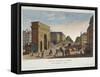 View of the Porte Saint-Denis-Blanchard and Courvoisier-Framed Stretched Canvas