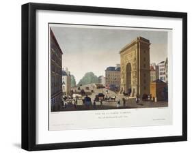 View of the Porte Saint-Denis-Blanchard and Courvoisier-Framed Giclee Print