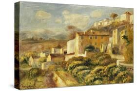 View of the Post Office, Cagnes; Vue de La Poste, Cagnes, 1907-Pierre-Auguste Renoir-Stretched Canvas