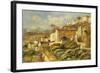 View of the Post Office, Cagnes; Vue de La Poste, Cagnes, 1907-Pierre-Auguste Renoir-Framed Giclee Print