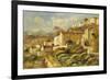 View of the Post Office, Cagnes; Vue de La Poste, Cagnes, 1907-Pierre-Auguste Renoir-Framed Premium Giclee Print