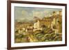 View of the Post Office, Cagnes; Vue de La Poste, Cagnes, 1907-Pierre-Auguste Renoir-Framed Giclee Print