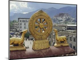 View of the Potala from Jokhant (Jokhang) Temple, Lhasa, Tibet, China, Asia-Maurice Joseph-Mounted Photographic Print