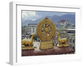 View of the Potala from Jokhant (Jokhang) Temple, Lhasa, Tibet, China, Asia-Maurice Joseph-Framed Photographic Print