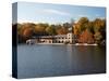 View of the Princeton Crew Boathouse, NJ-George Oze-Stretched Canvas