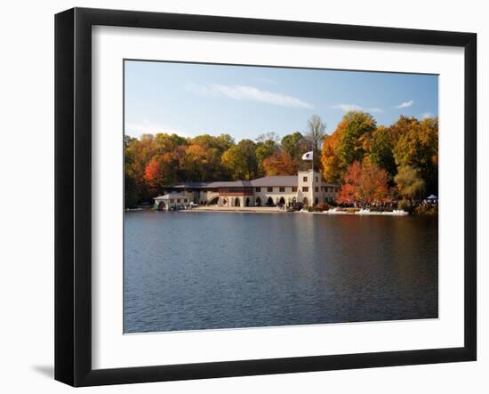 View of the Princeton Crew Boathouse, NJ-George Oze-Framed Photographic Print