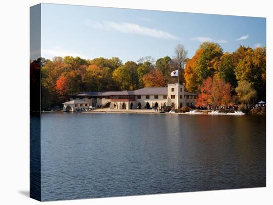 View of the Princeton Crew Boathouse, NJ-George Oze-Stretched Canvas