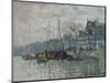 View of the Prins Hendrikkade and the Kromme Waal in Amsterdam, 1874-Claude Monet-Mounted Giclee Print