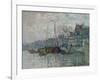 View of the Prins Hendrikkade and the Kromme Waal in Amsterdam, 1874-Claude Monet-Framed Giclee Print